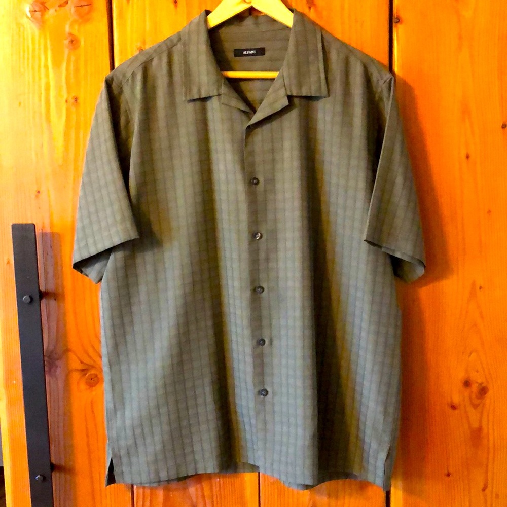 Alfani Green Button Down Size L